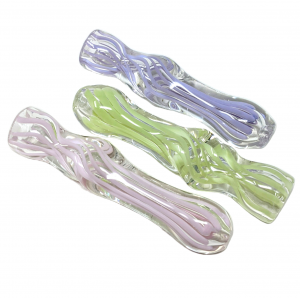 3" Twisting Body Slyme Spiral Chillum Hand Pipe (Pack of 3) - [GWRKP141]